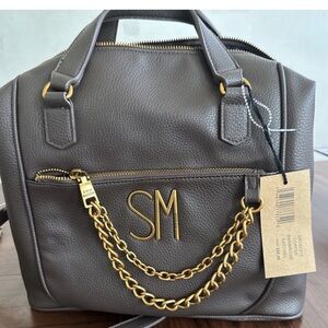 steve madden coffee bambrose satchel new with tag